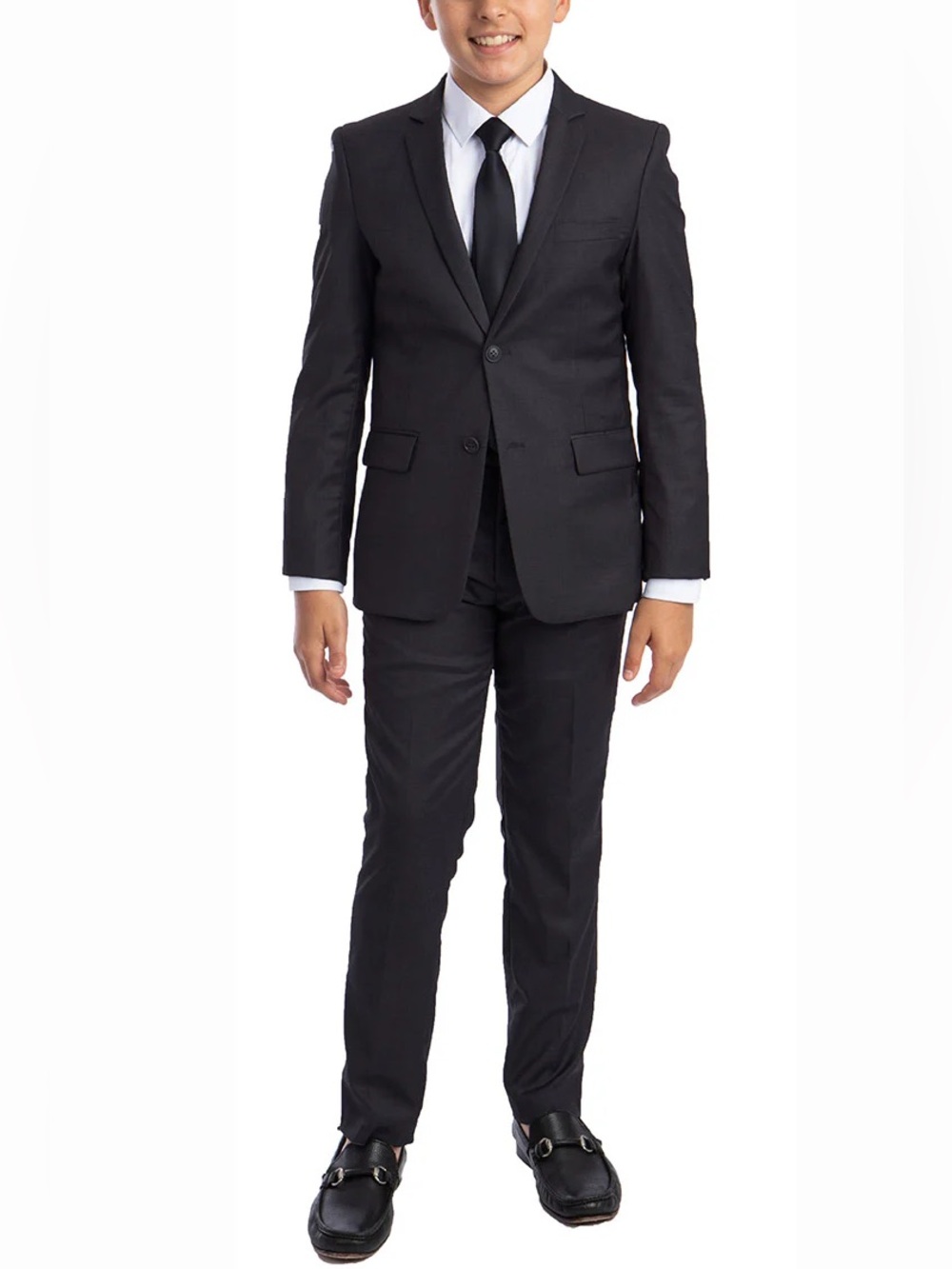 Perry Ellis Black Two-Button boys suit